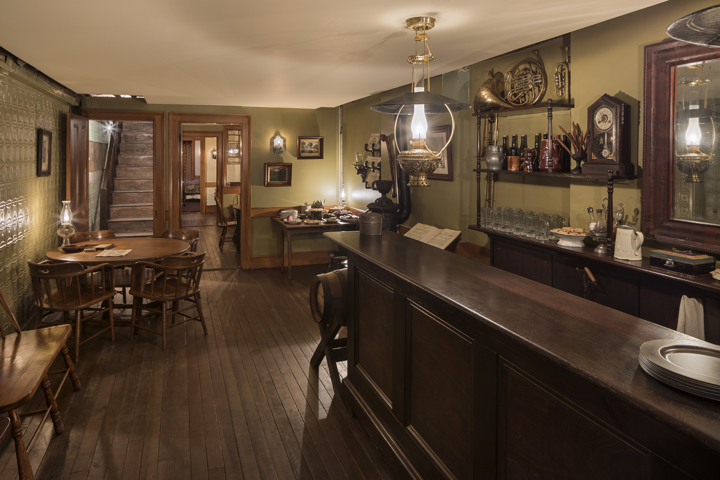 Tenement Museum: Schneider's Saloon display