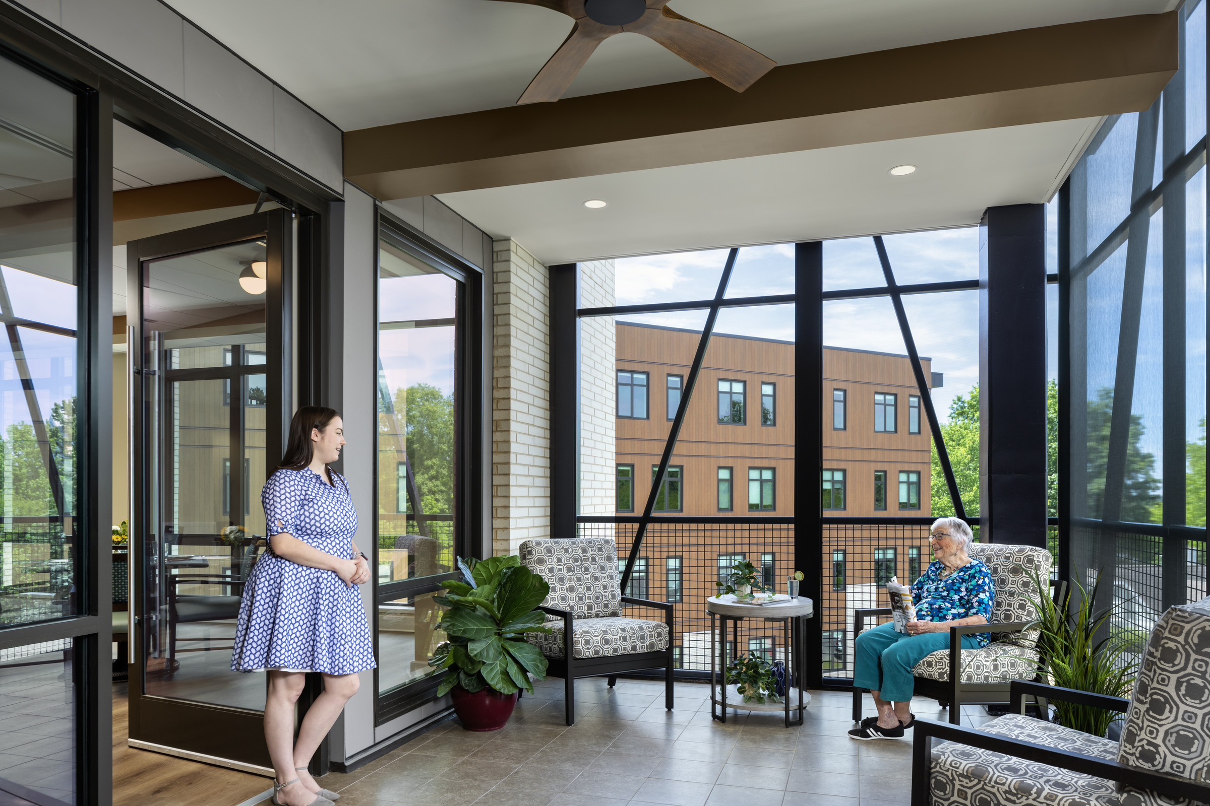 National Assisted Living Week Profile: The Forest at Duke. This photo shows one of its screened porches. 