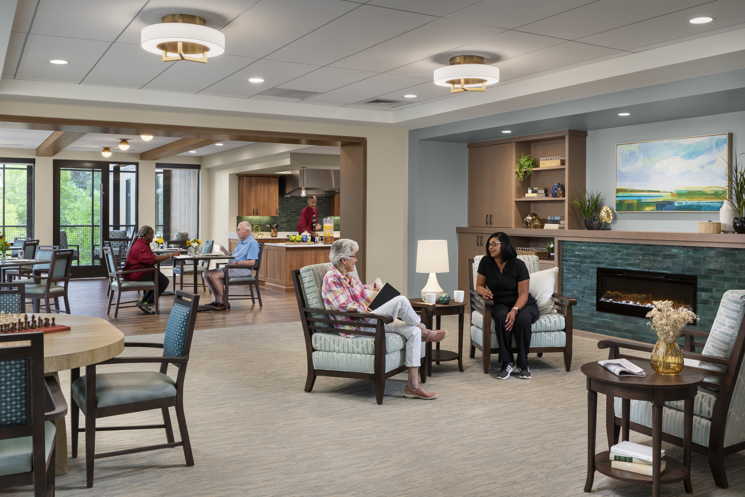 National Assisted Living Week Profile: The Forest at Duke. This photo show's one of the household's living rooms. 