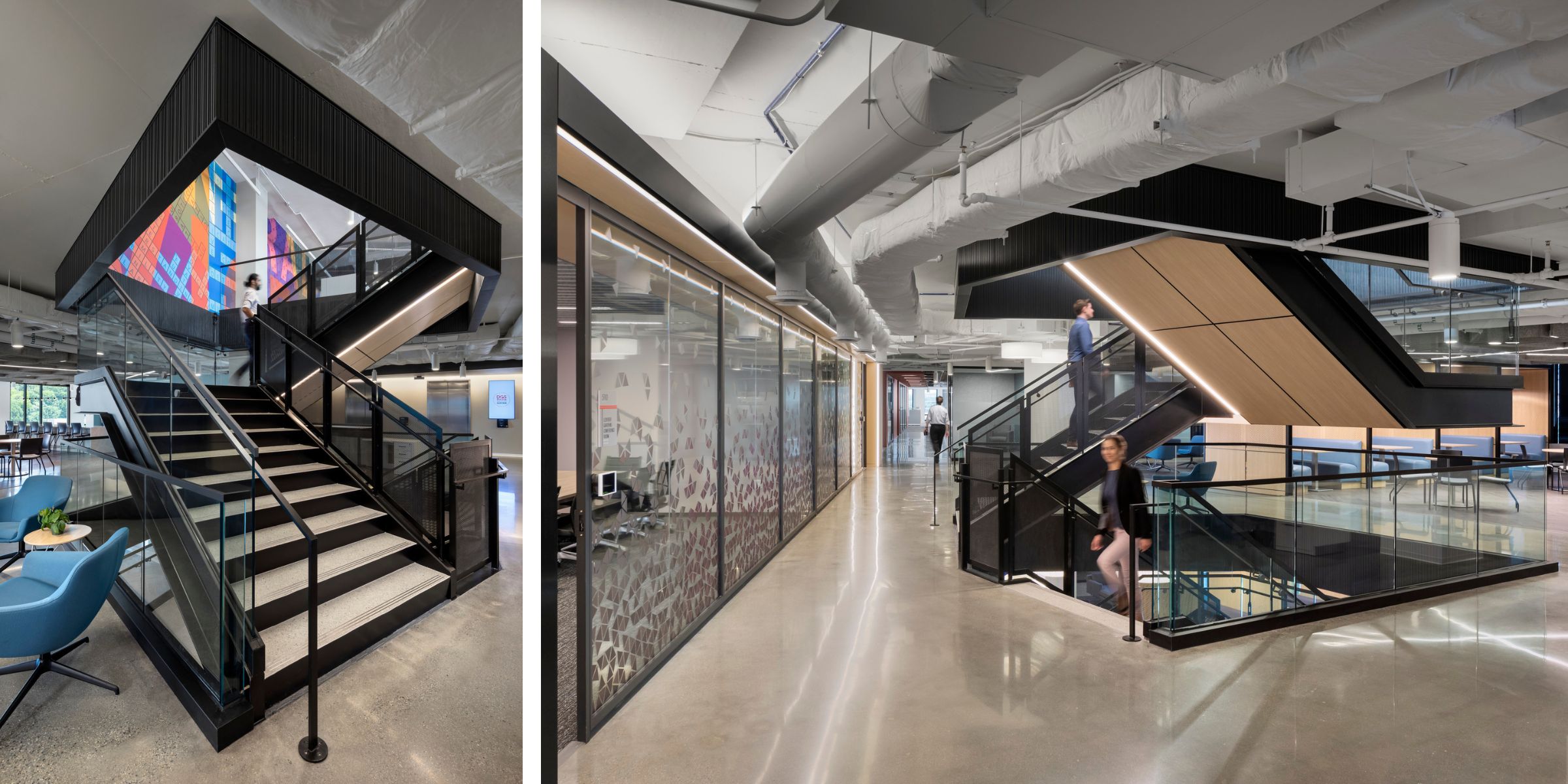 DC Department of General Services Headquarters Offices: Interior staircase