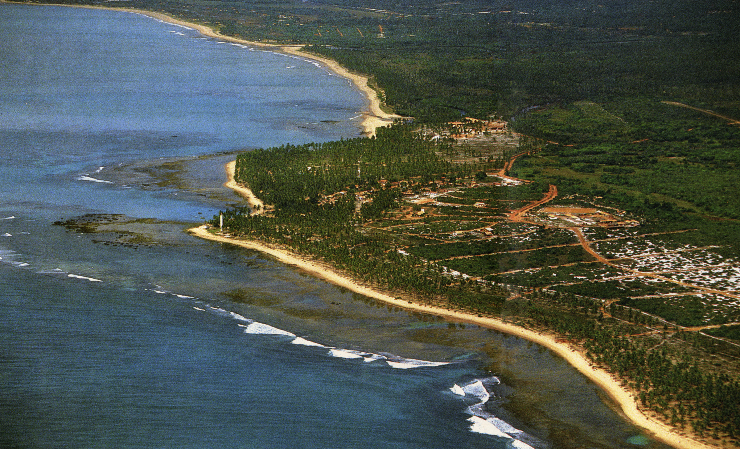 Praia do Forte coastline in Bahia, Brazil