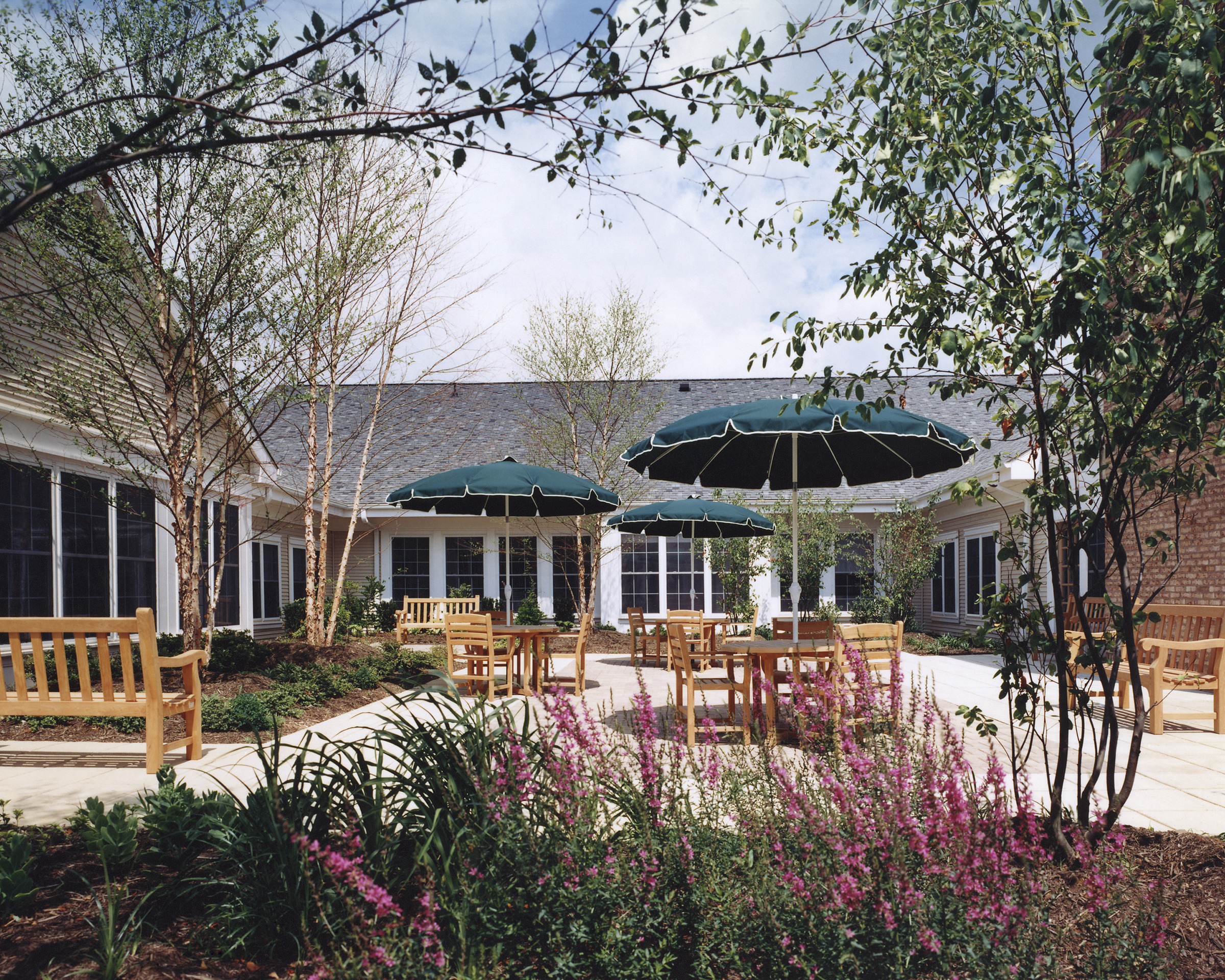 Copper Ridge Dementia-care facility interior courtyard in Sykesville, MD