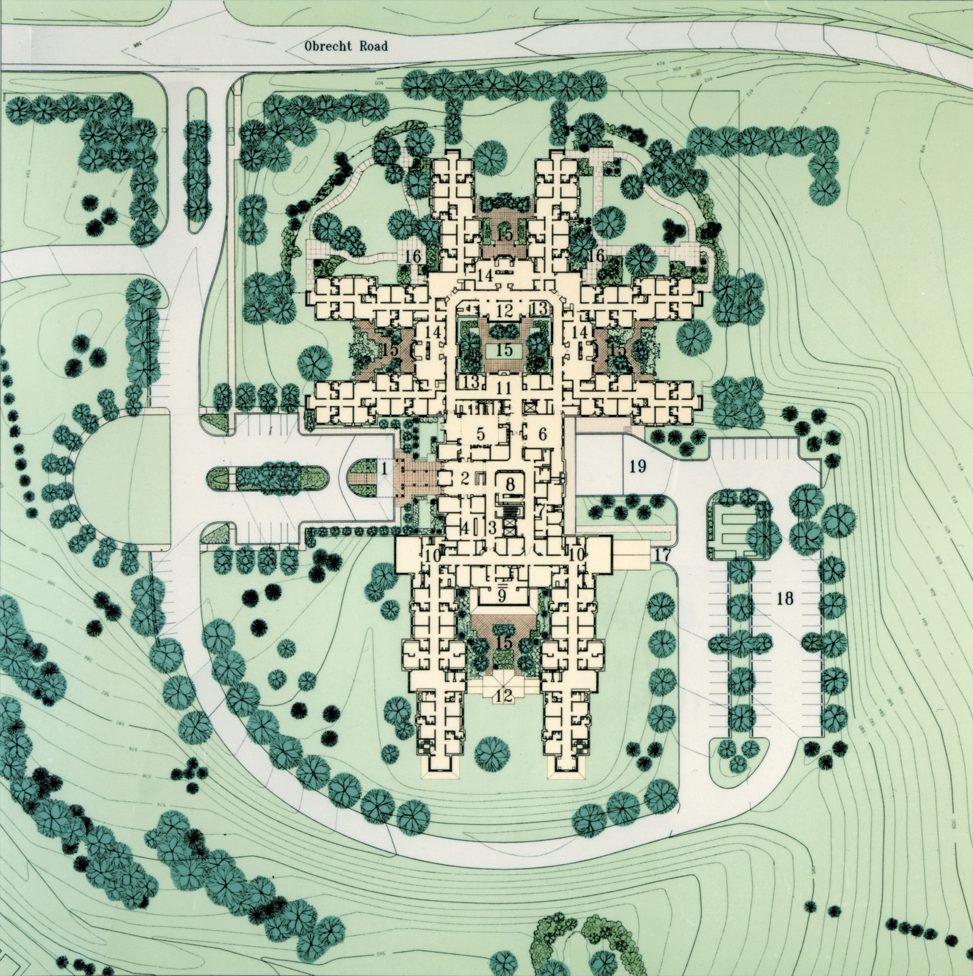 Site plan for Copper Ridge, a dementia-care facility in Sykesville, MD