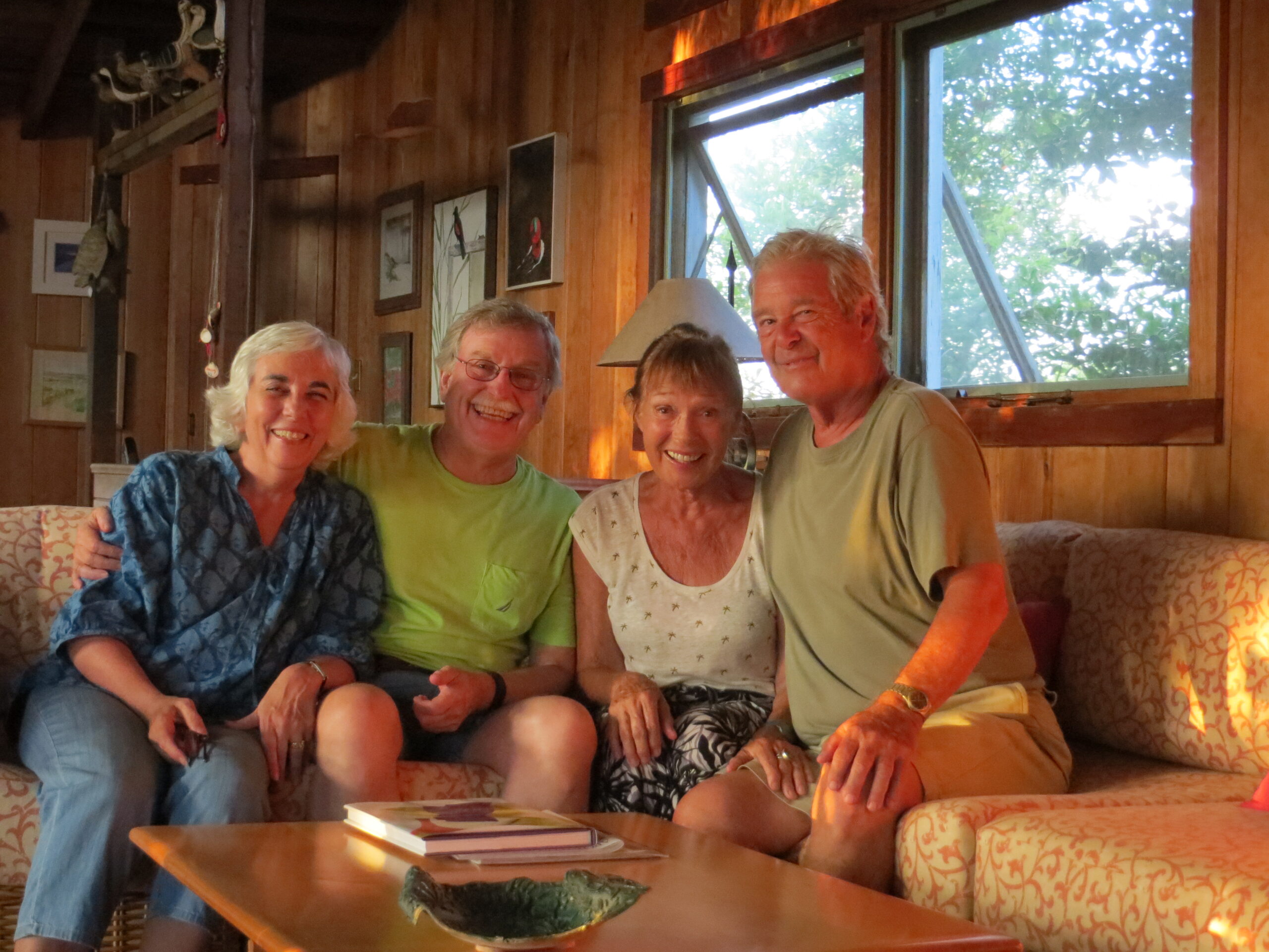 Susan and Rod DiMotta, Dorothee and Doug King at the King's home on Fire Island